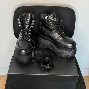 Naked Wolfe, Black Platform Boots, Size 36EU (6 US)